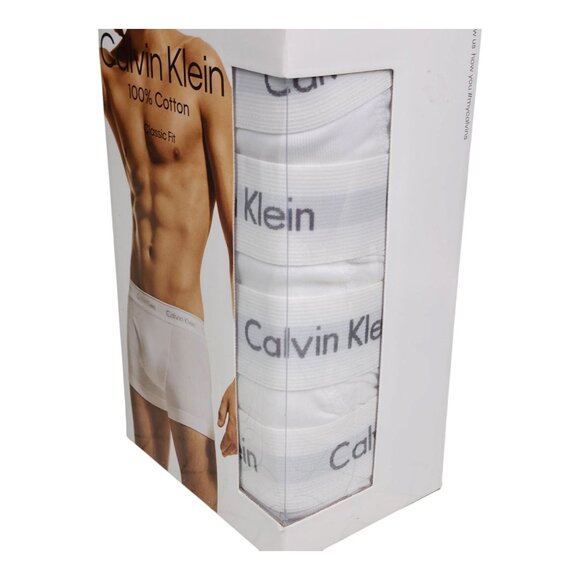 Calvin Klein Mens Size XL Trunks 10 Pair Classic Fit White 2 Boxes of 5 each - Picture 3 of 7